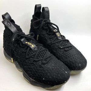 Nike LeBron 15 Black ‘Metallic Gold’ 922811-006 SIZE 7 Y EUR 40